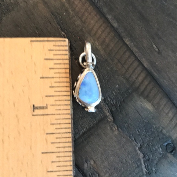 Sterling Australian Opal Poison Box Pendant - Picture 1 of 9